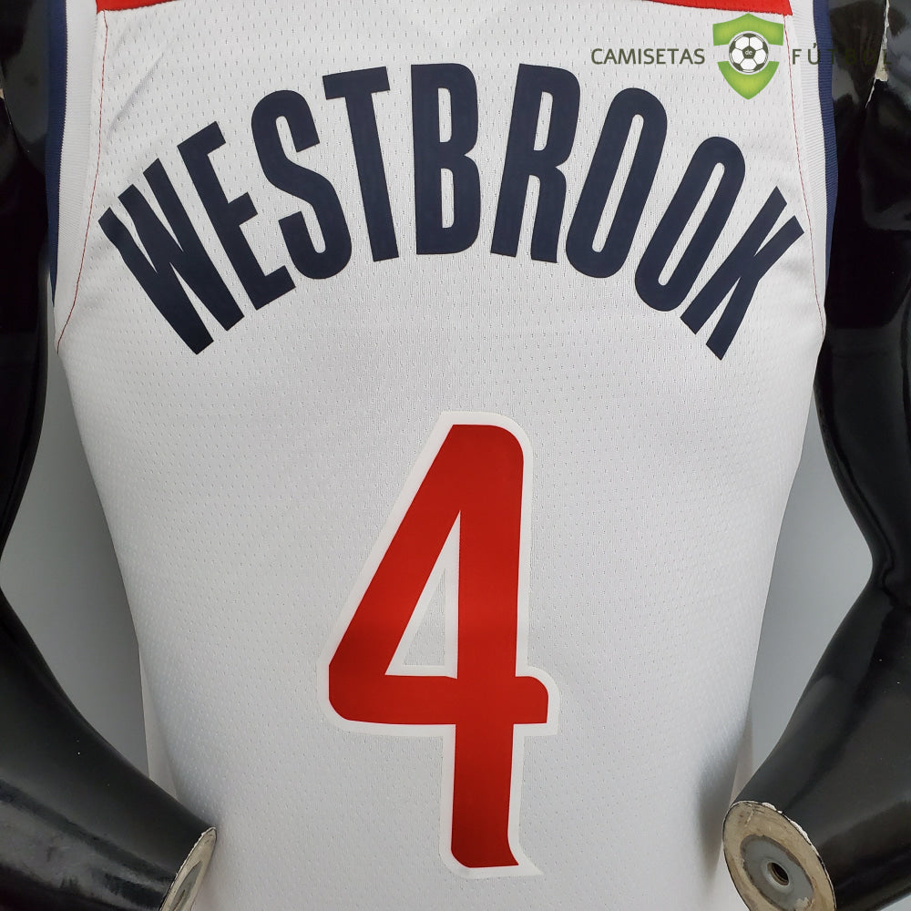 Camiseta Washington Wizards 21-22 - Russell Westbrook 4 Blanco Nba