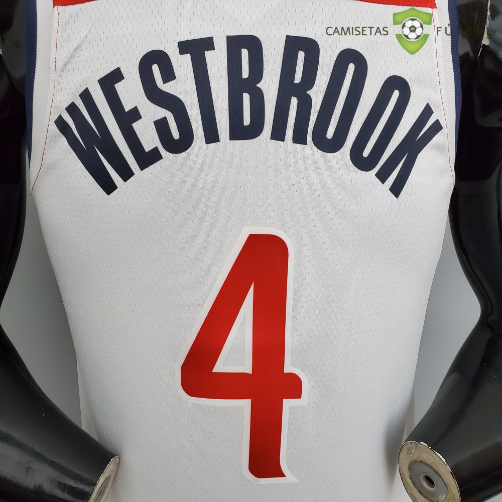 Camiseta Washington Wizards 21-22 - Russell Westbrook 4 Blanco Nba