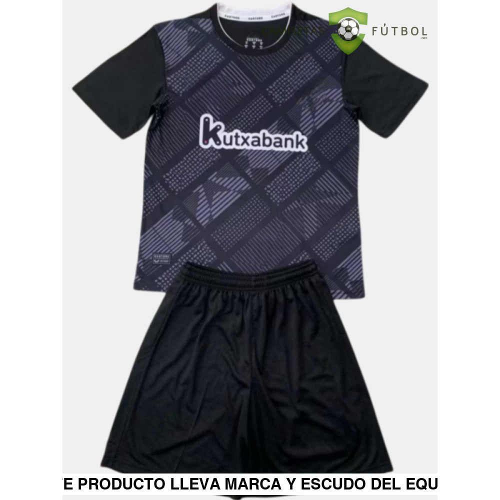 Equipación Athletic De Bilbao 24-25 Portero Negro Niño Personalizado