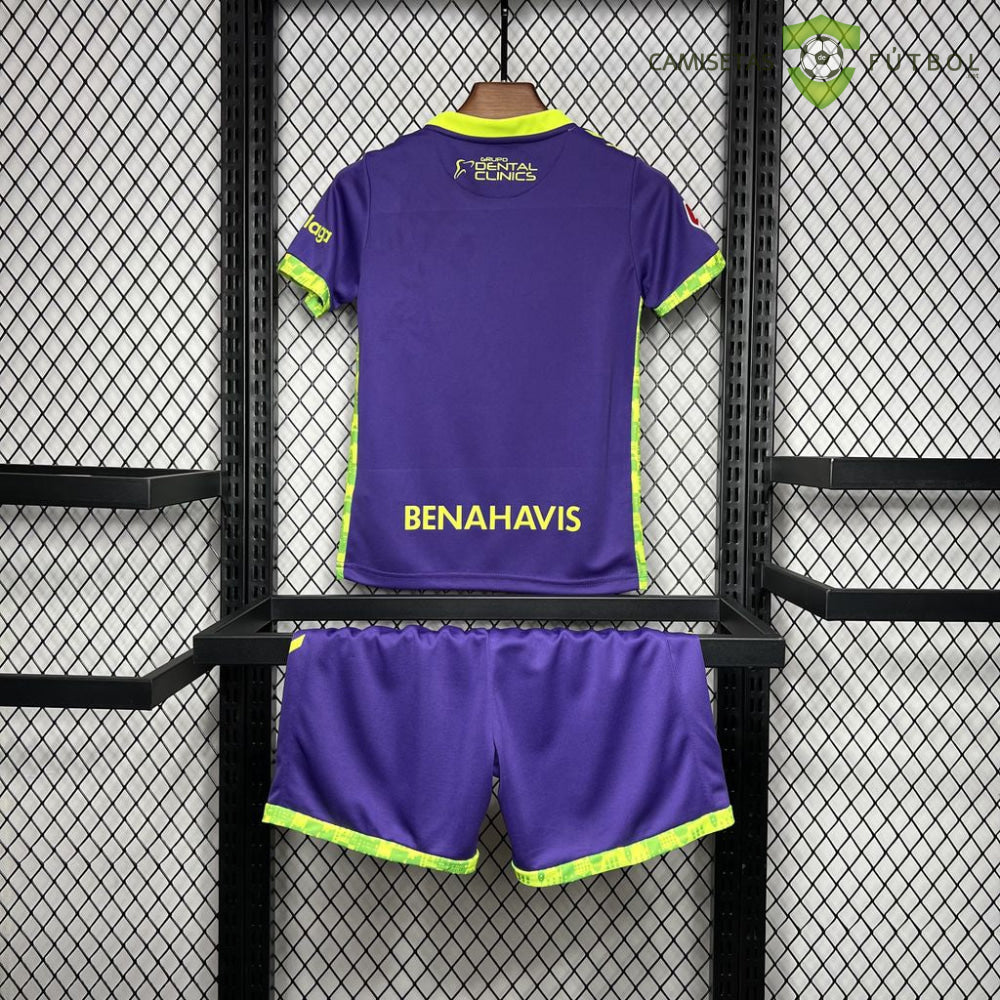 Equipación Malaga 24-25 Visitante Niño Personalizado