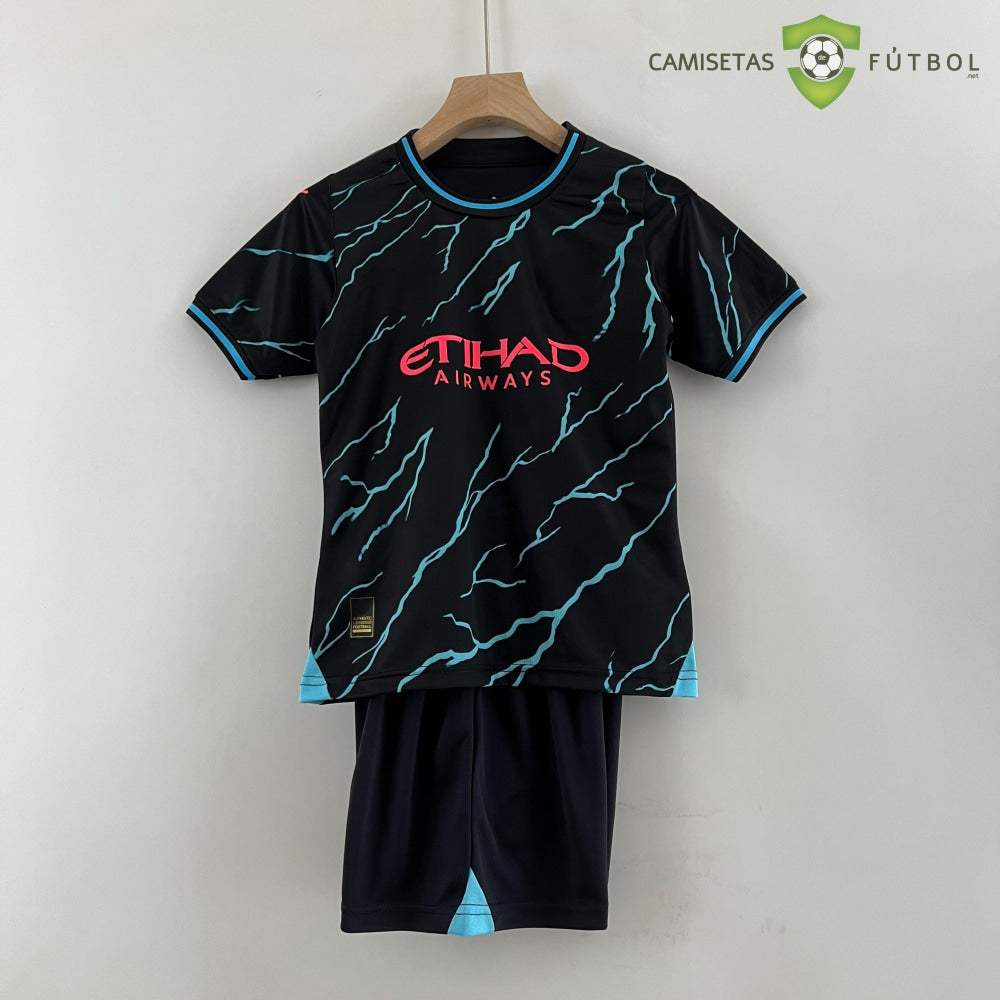 Equipación Manchester City 23-24 Visitante Niño Personalizado