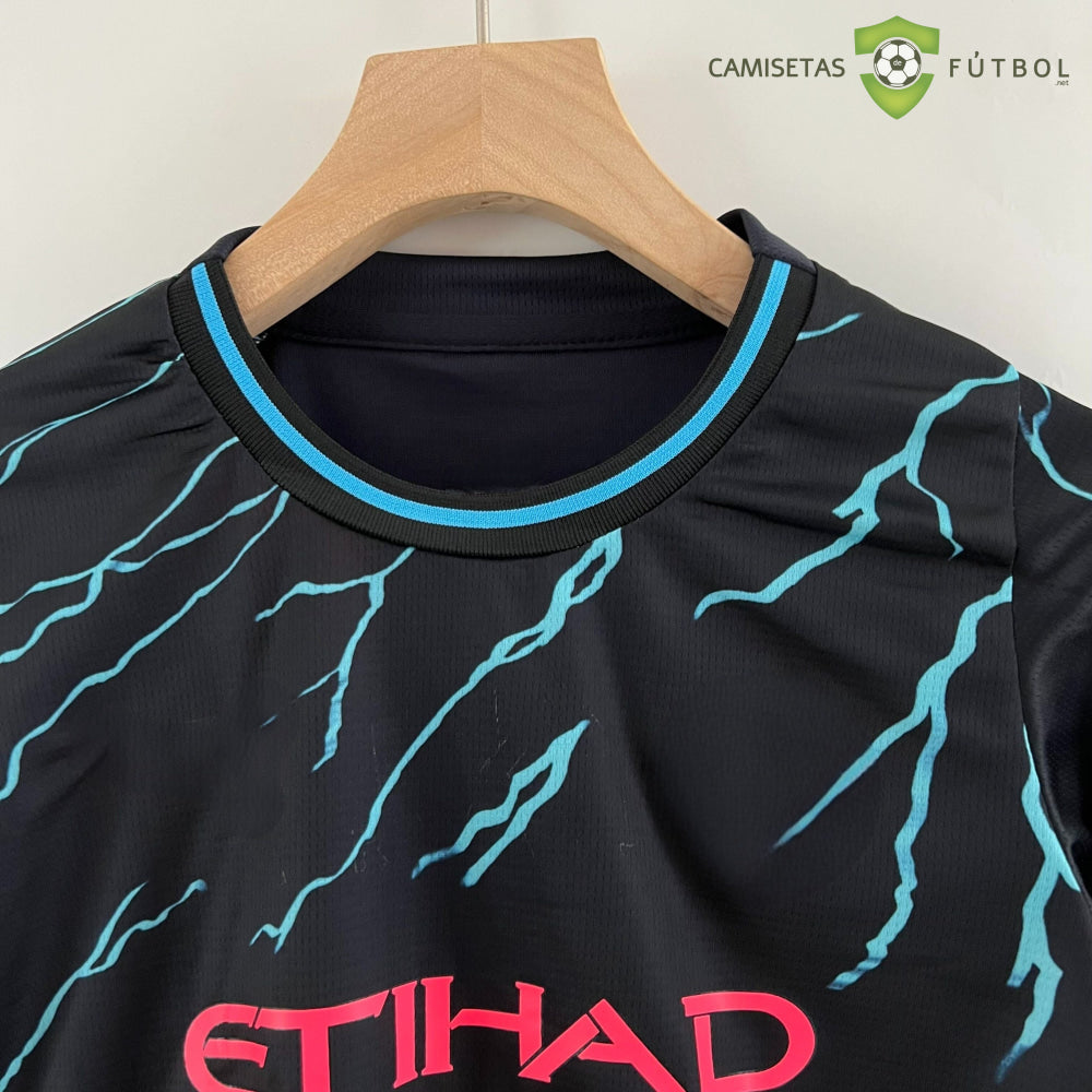 Equipación Manchester City 23-24 Visitante Niño Personalizado