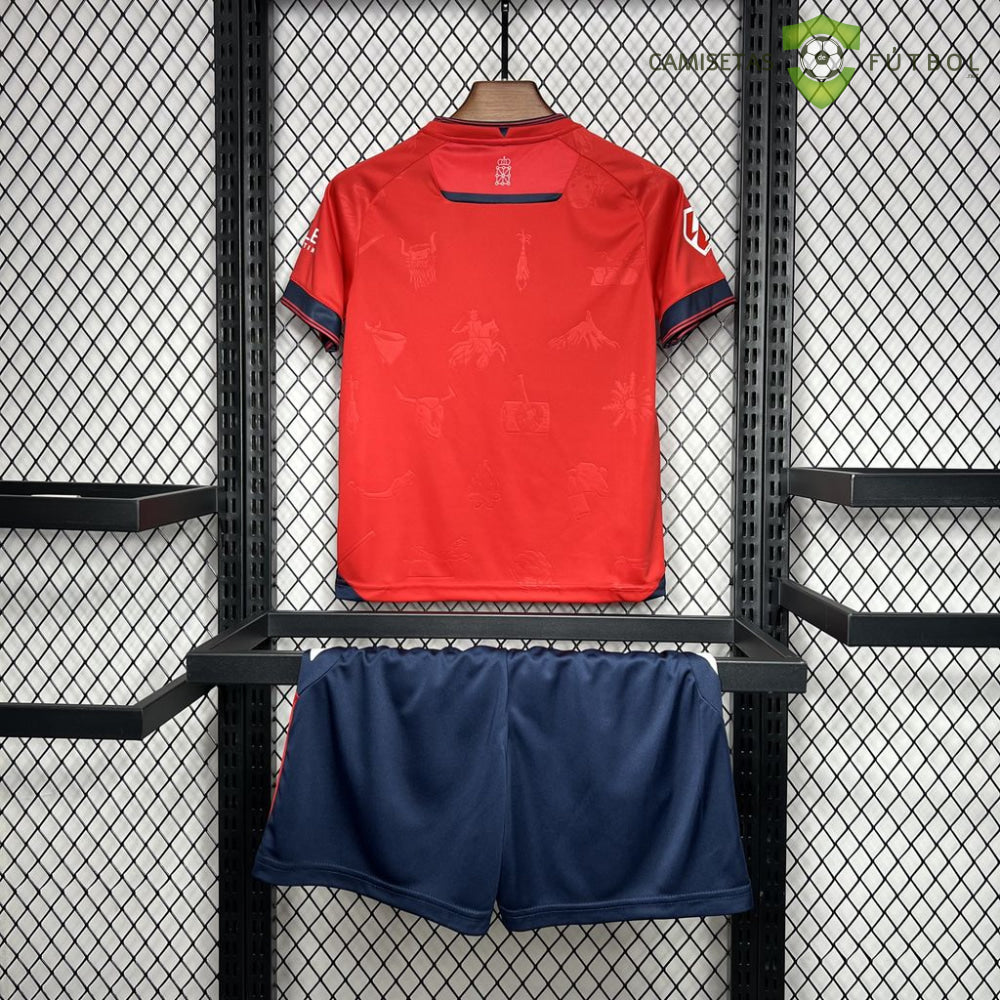 Equipación Osasuna 24-25 Local Niño Personalizado